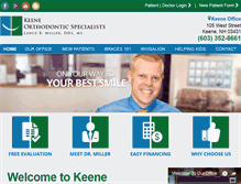 Tablet Screenshot of keeneortho.com